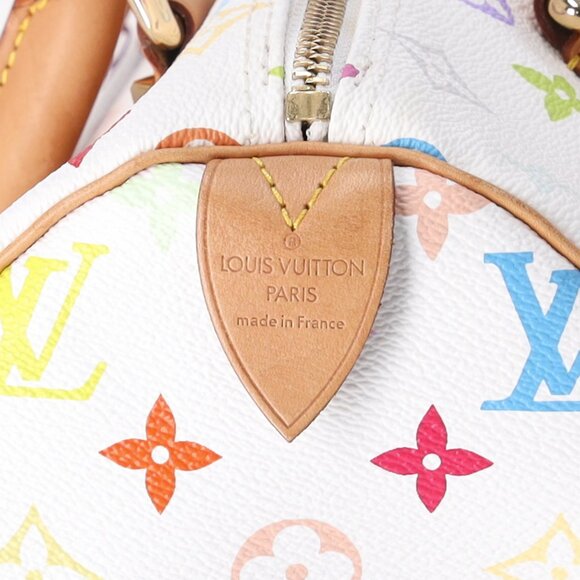 Louis Vuitton x Murakami Speedy 30 Satchel Multicolor Monogram M92643 White - Picture 5 of 9